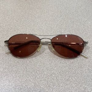 Oliver Peoples Dark Rose Colored Aviators